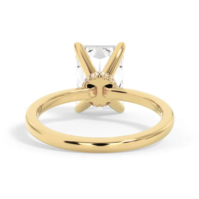 Rings deBebians Under Halo Diamond Wrap Engagement Ring Yellow Gold Wrap