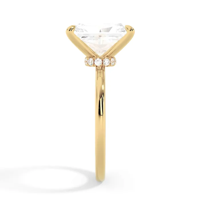 Rings deBebians Under Halo Diamond Wrap Engagement Ring Yellow Gold Wrap
