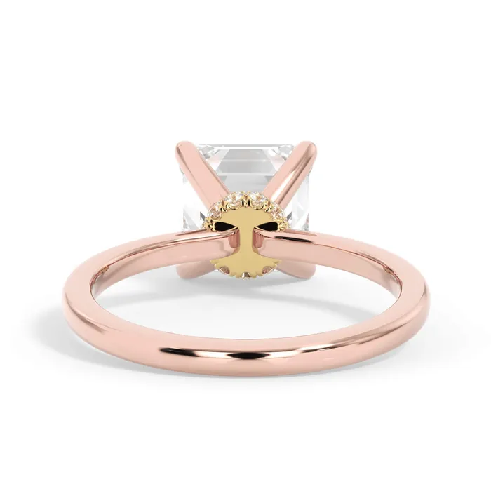 Rings deBebians Under Halo Diamond Wrap Engagement Ring Yellow Gold Wrap