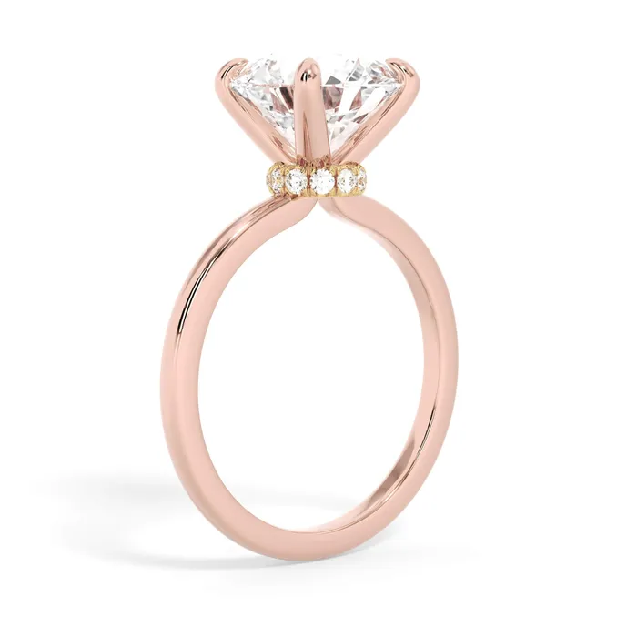 Rings deBebians Under Halo Diamond Wrap Engagement Ring Yellow Gold Wrap