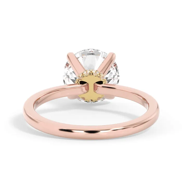 Rings deBebians Under Halo Diamond Wrap Engagement Ring Yellow Gold Wrap