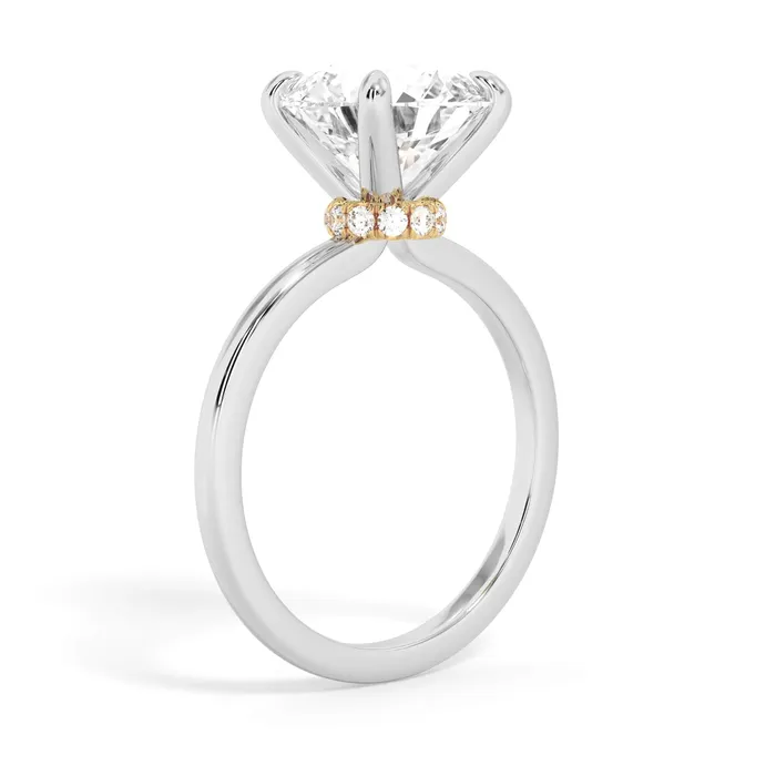 Rings deBebians Under Halo Diamond Wrap Engagement Ring Yellow Gold Wrap