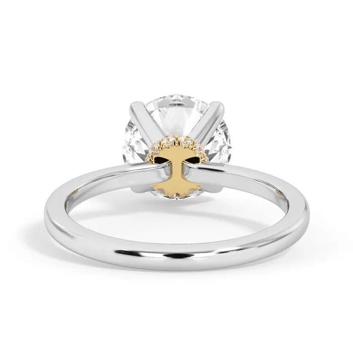 Rings deBebians Under Halo Diamond Wrap Engagement Ring Yellow Gold Wrap