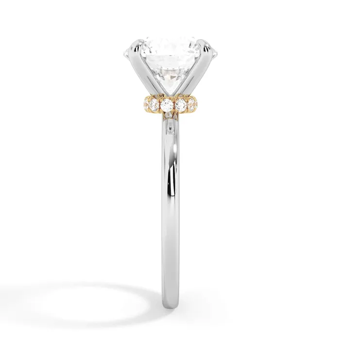 Rings deBebians Under Halo Diamond Wrap Engagement Ring Yellow Gold Wrap