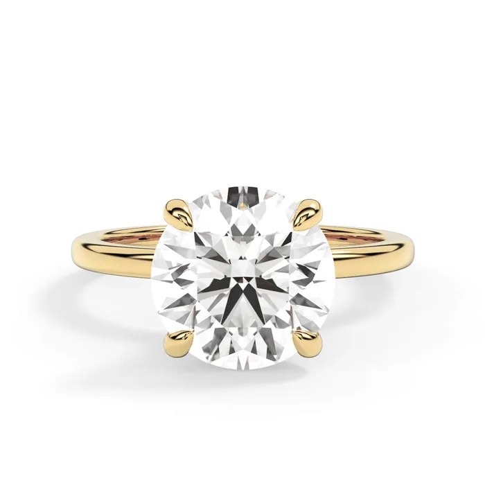 Rings deBebians Under Halo Diamond Wrap Engagement Ring Yellow Gold Wrap