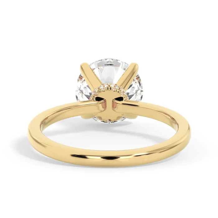 Rings deBebians Under Halo Diamond Wrap Engagement Ring Yellow Gold Wrap
