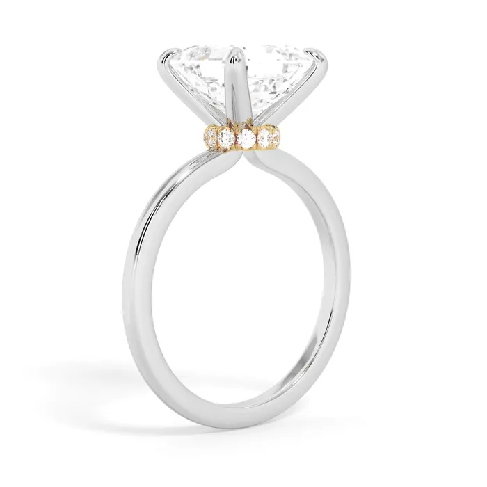 Rings deBebians Under Halo Diamond Wrap Engagement Ring Yellow Gold Wrap