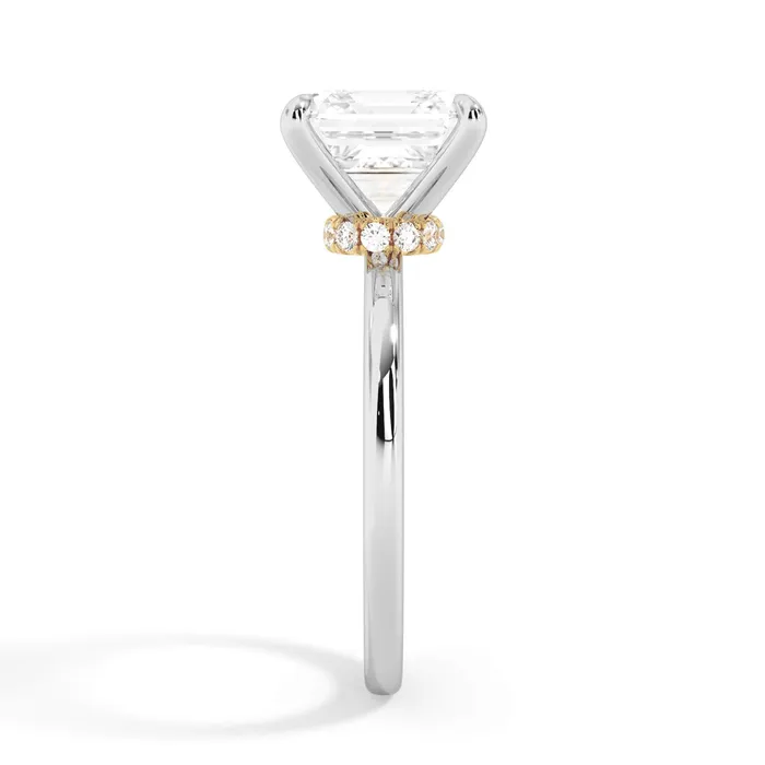 Rings deBebians Under Halo Diamond Wrap Engagement Ring Yellow Gold Wrap