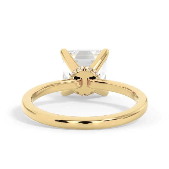 Rings deBebians Under Halo Diamond Wrap Engagement Ring Yellow Gold Wrap