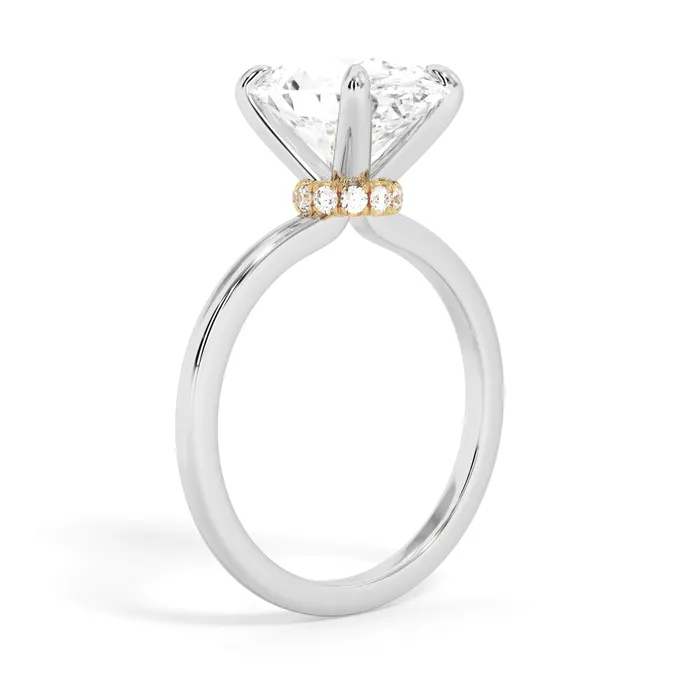Rings deBebians Under Halo Diamond Wrap Engagement Ring Yellow Gold Wrap