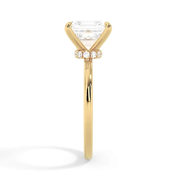 Rings deBebians Under Halo Diamond Wrap Engagement Ring Yellow Gold Wrap
