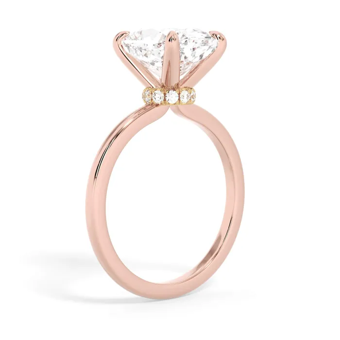 Rings deBebians Under Halo Diamond Wrap Engagement Ring Yellow Gold Wrap