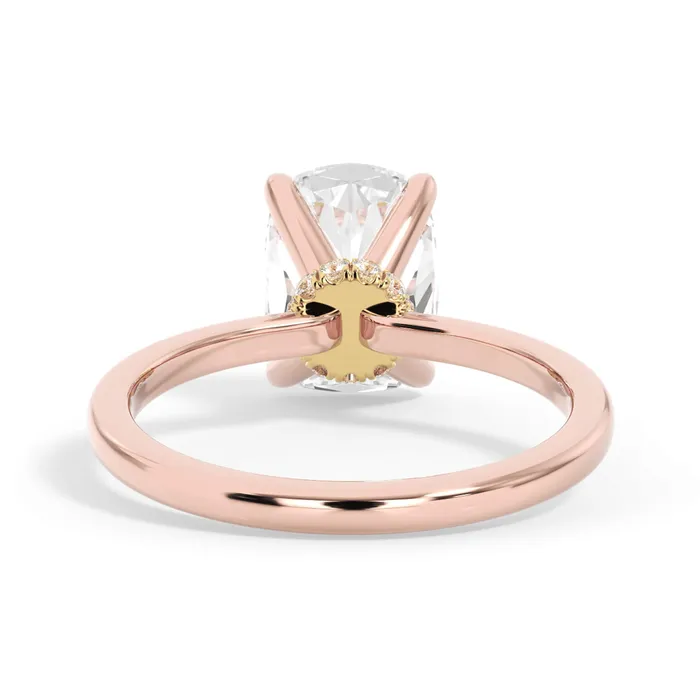 Rings deBebians Under Halo Diamond Wrap Engagement Ring Yellow Gold Wrap