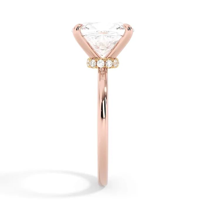 Rings deBebians Under Halo Diamond Wrap Engagement Ring Yellow Gold Wrap