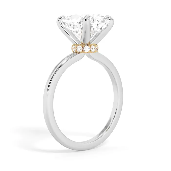 Rings deBebians Under Halo Diamond Wrap Engagement Ring Yellow Gold Wrap