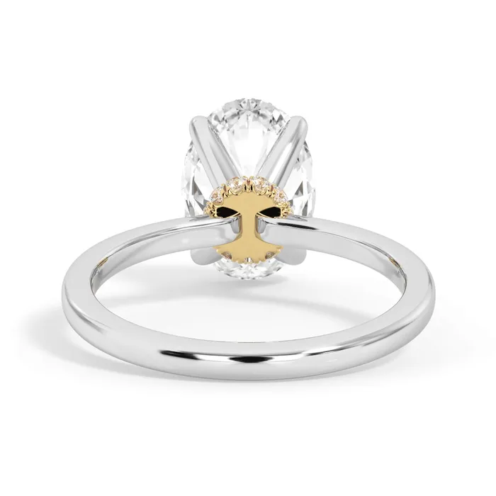 Rings deBebians Under Halo Diamond Wrap Engagement Ring Yellow Gold Wrap