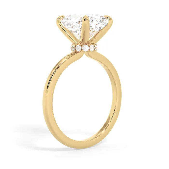 Rings deBebians Under Halo Diamond Wrap Engagement Ring Yellow Gold Wrap