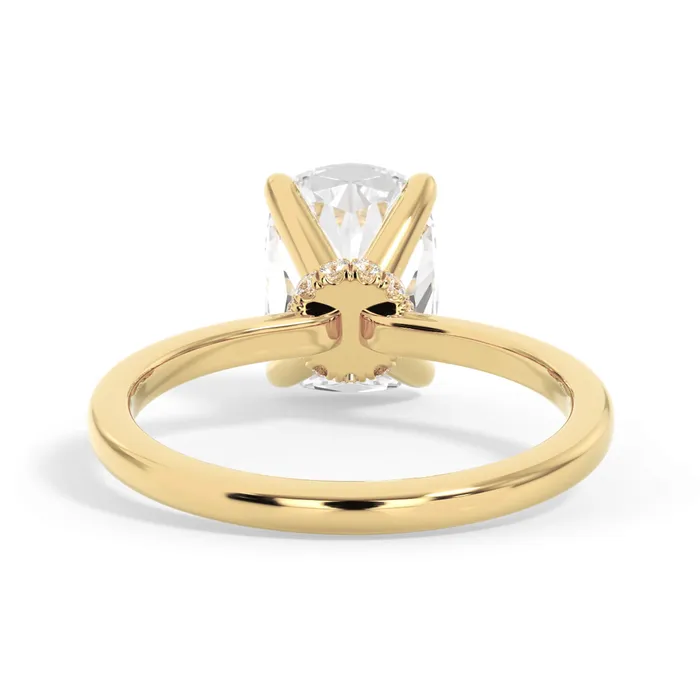 Rings deBebians Under Halo Diamond Wrap Engagement Ring Yellow Gold Wrap
