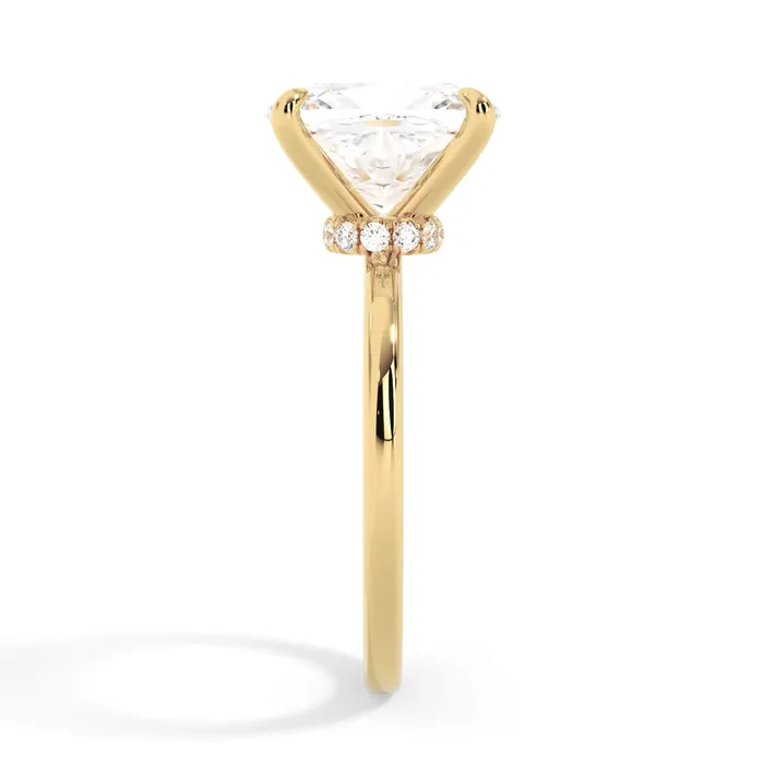 Rings deBebians Under Halo Diamond Wrap Engagement Ring Yellow Gold Wrap