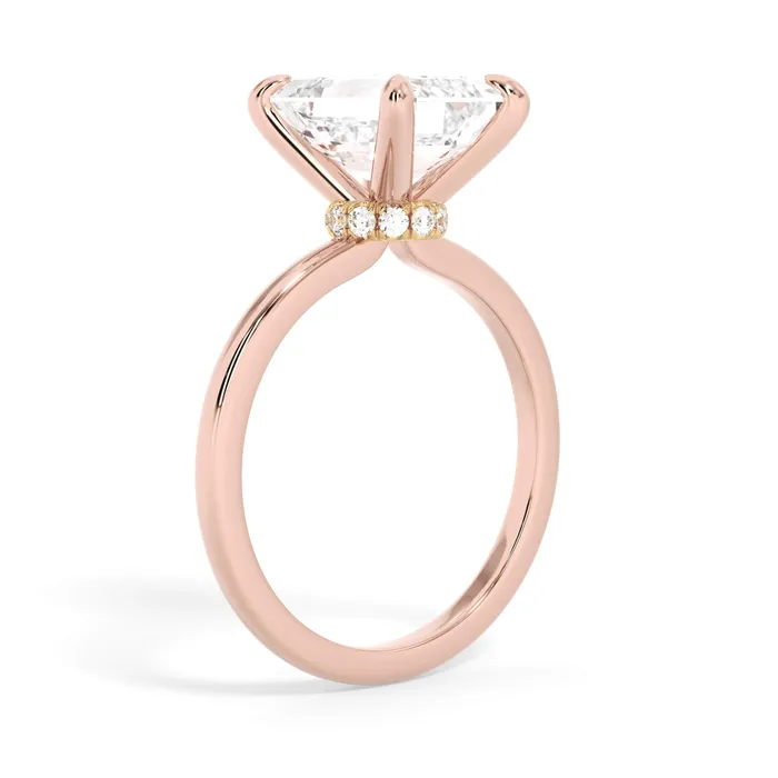 Rings deBebians Under Halo Diamond Wrap Engagement Ring Yellow Gold Wrap