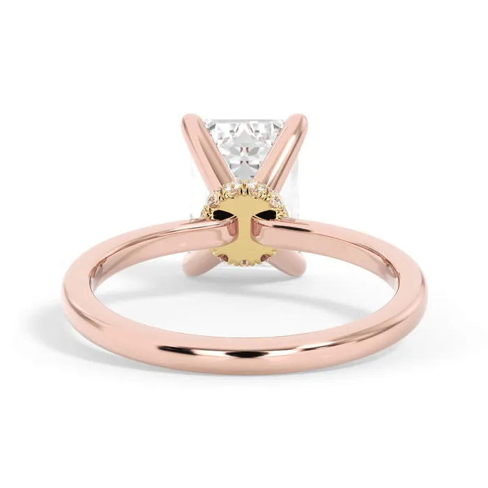 Rings deBebians Under Halo Diamond Wrap Engagement Ring Yellow Gold Wrap