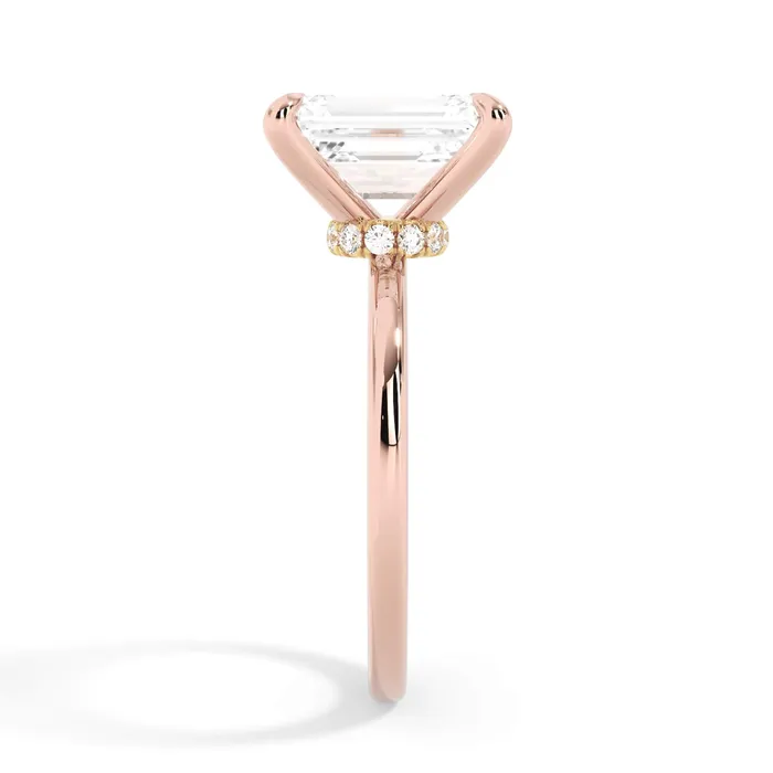Rings deBebians Under Halo Diamond Wrap Engagement Ring Yellow Gold Wrap