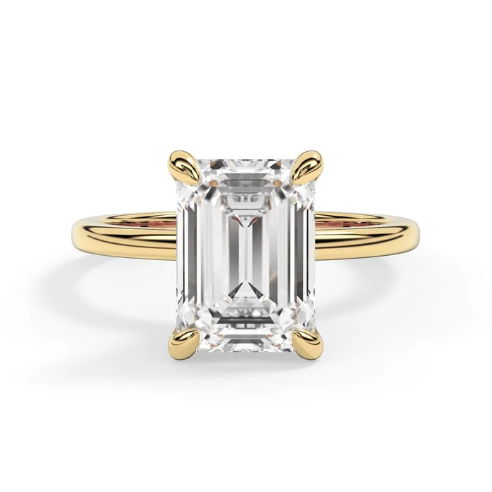 Rings deBebians Under Halo Diamond Wrap Engagement Ring Yellow Gold Wrap