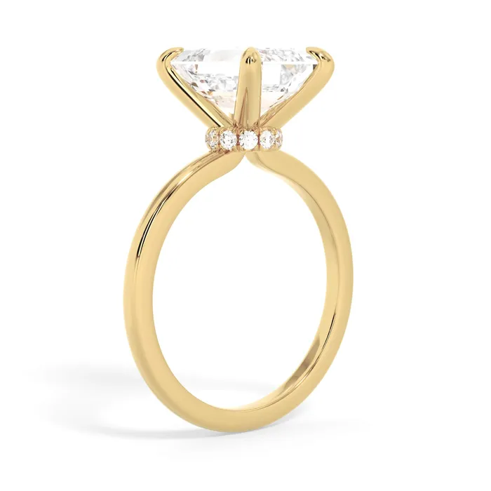 Rings deBebians Under Halo Diamond Wrap Engagement Ring Yellow Gold Wrap