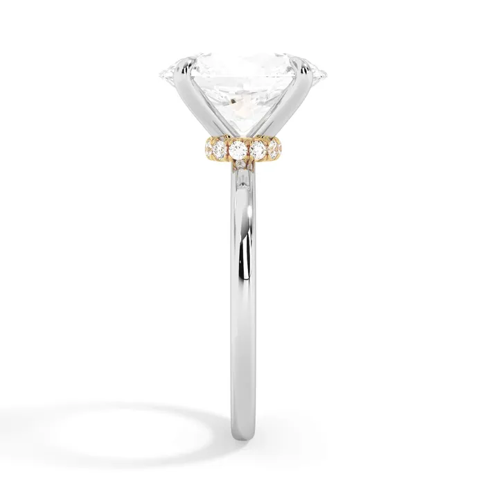 Rings deBebians Under Halo Diamond Wrap Engagement Ring Yellow Gold Wrap