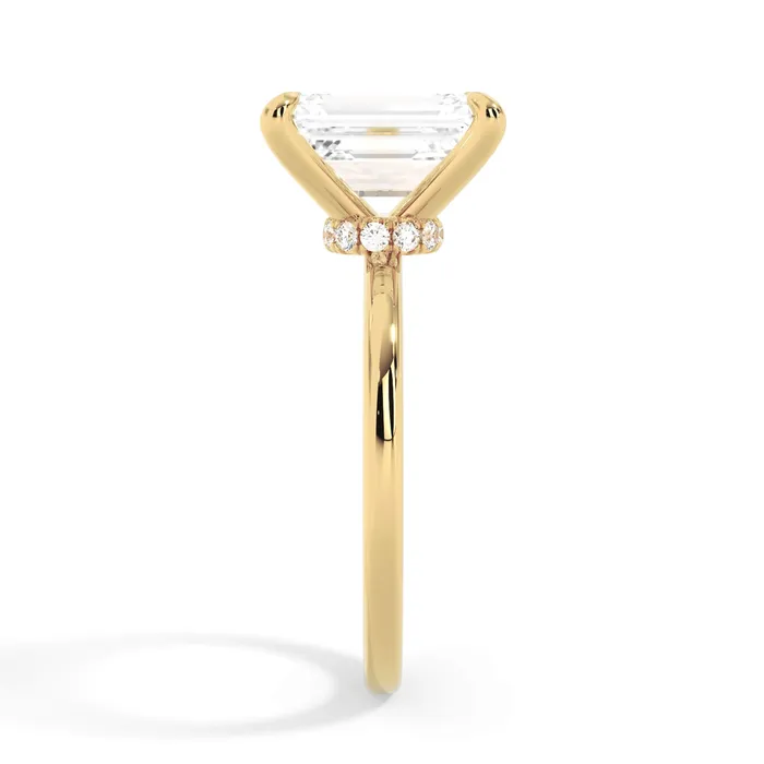 Rings deBebians Under Halo Diamond Wrap Engagement Ring Yellow Gold Wrap