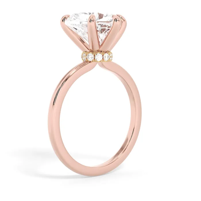 Rings deBebians Under Halo Diamond Wrap Engagement Ring Yellow Gold Wrap