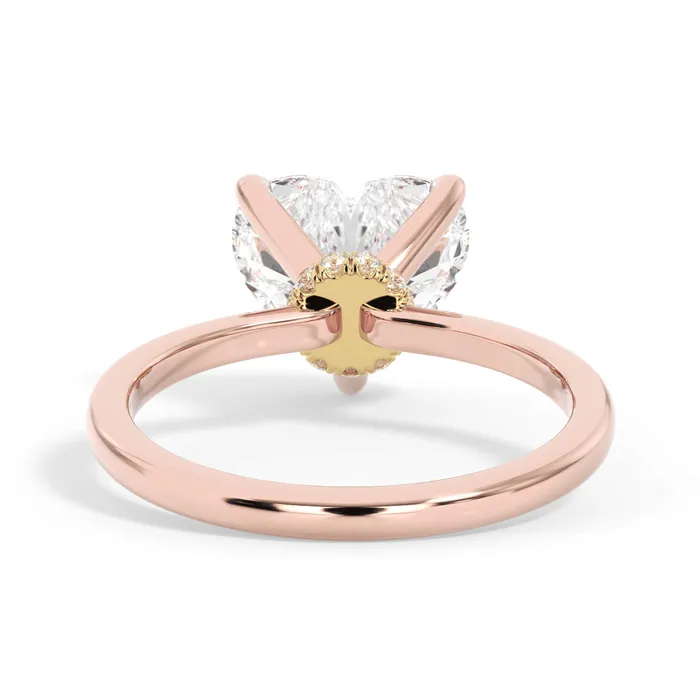 Rings deBebians Under Halo Diamond Wrap Engagement Ring Yellow Gold Wrap