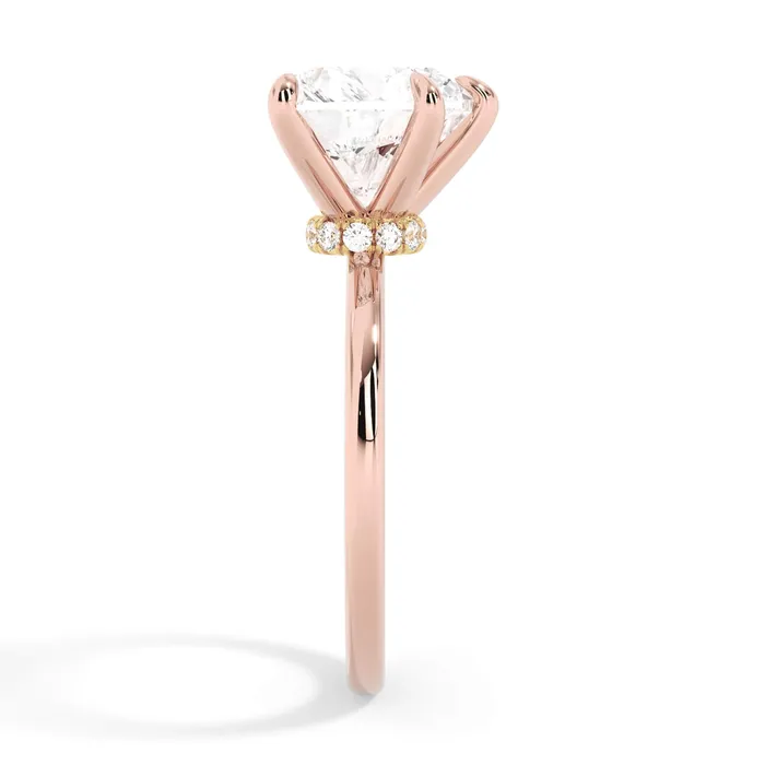 Rings deBebians Under Halo Diamond Wrap Engagement Ring Yellow Gold Wrap