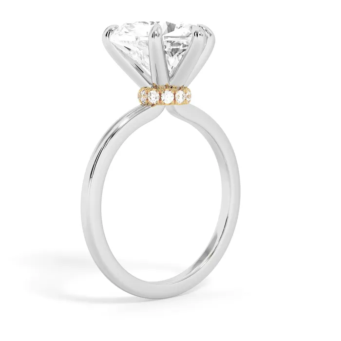 Rings deBebians Under Halo Diamond Wrap Engagement Ring Yellow Gold Wrap
