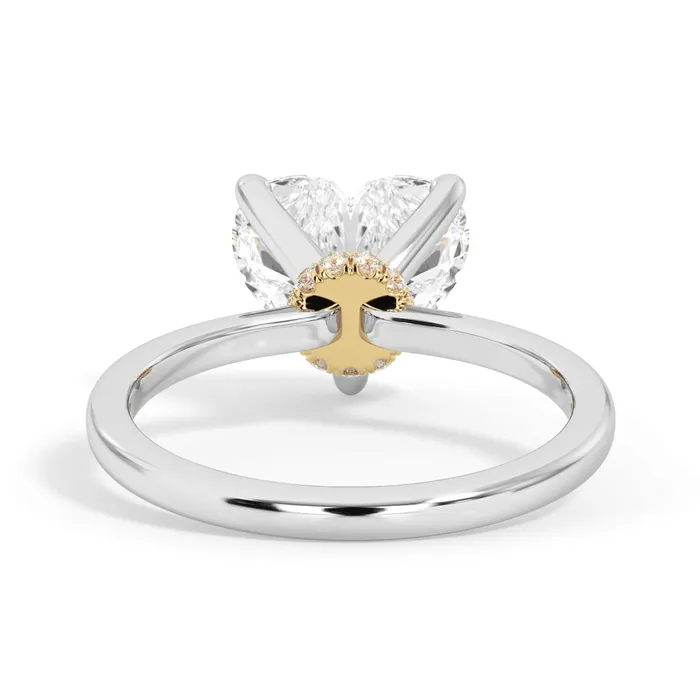 Rings deBebians Under Halo Diamond Wrap Engagement Ring Yellow Gold Wrap