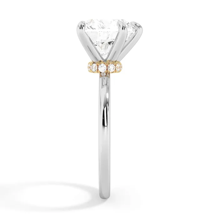 Rings deBebians Under Halo Diamond Wrap Engagement Ring Yellow Gold Wrap