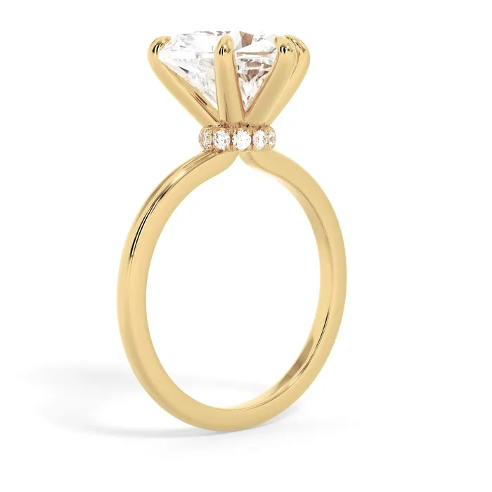 Rings deBebians Under Halo Diamond Wrap Engagement Ring Yellow Gold Wrap