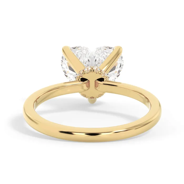 Rings deBebians Under Halo Diamond Wrap Engagement Ring Yellow Gold Wrap