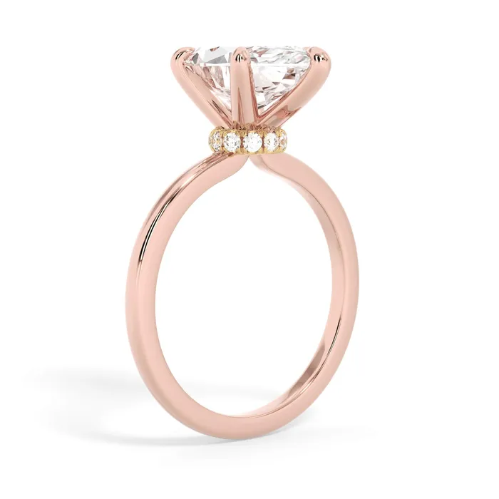 Rings deBebians Under Halo Diamond Wrap Engagement Ring Yellow Gold Wrap