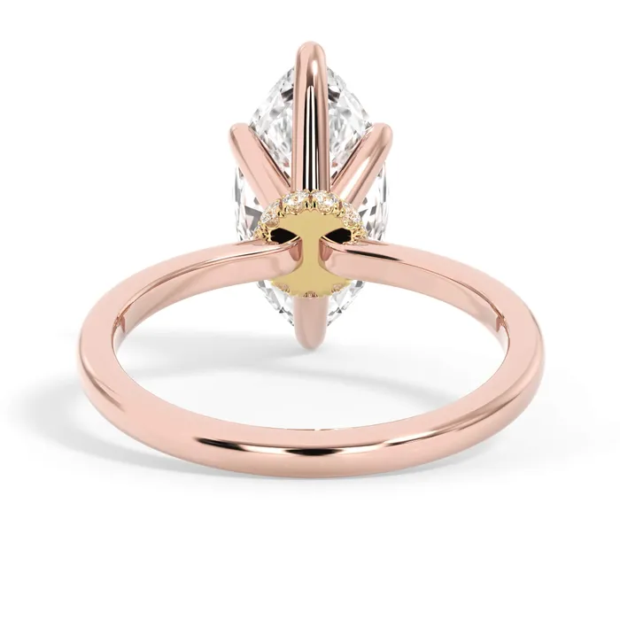 Rings deBebians Under Halo Diamond Wrap Engagement Ring Yellow Gold Wrap