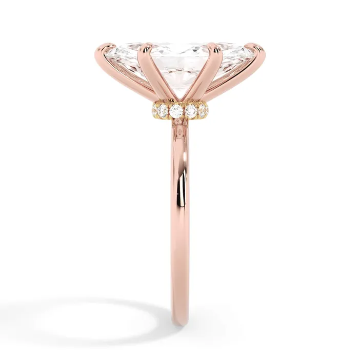 Rings deBebians Under Halo Diamond Wrap Engagement Ring Yellow Gold Wrap