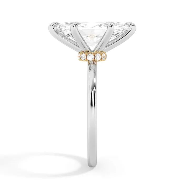 Rings deBebians Under Halo Diamond Wrap Engagement Ring Yellow Gold Wrap