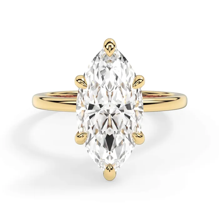 Rings deBebians Under Halo Diamond Wrap Engagement Ring Yellow Gold Wrap