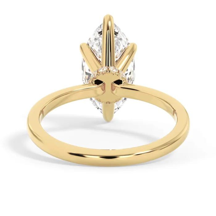 Rings deBebians Under Halo Diamond Wrap Engagement Ring Yellow Gold Wrap