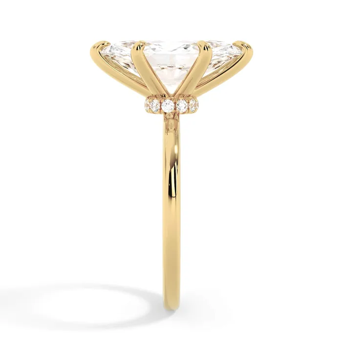 Rings deBebians Under Halo Diamond Wrap Engagement Ring Yellow Gold Wrap