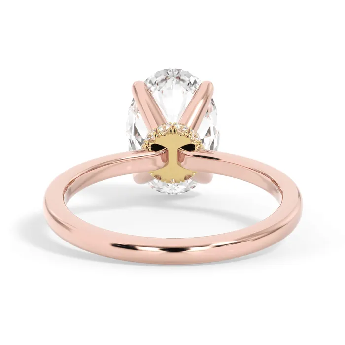 Rings deBebians Under Halo Diamond Wrap Engagement Ring Yellow Gold Wrap