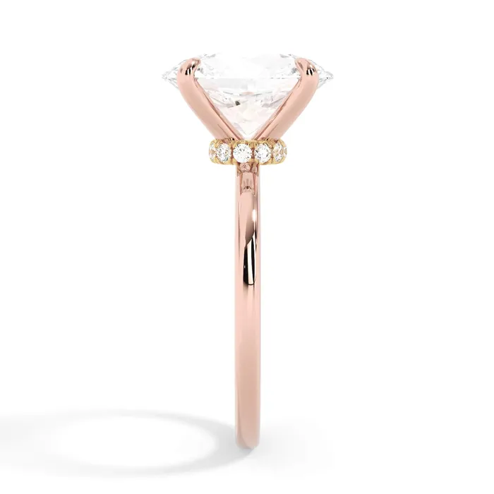 Rings deBebians Under Halo Diamond Wrap Engagement Ring Yellow Gold Wrap