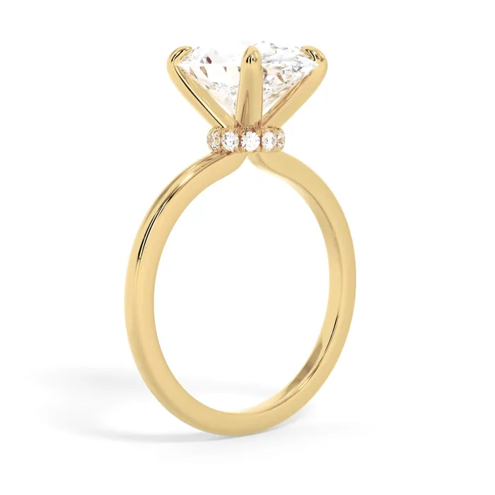 Rings deBebians Under Halo Diamond Wrap Engagement Ring Yellow Gold Wrap