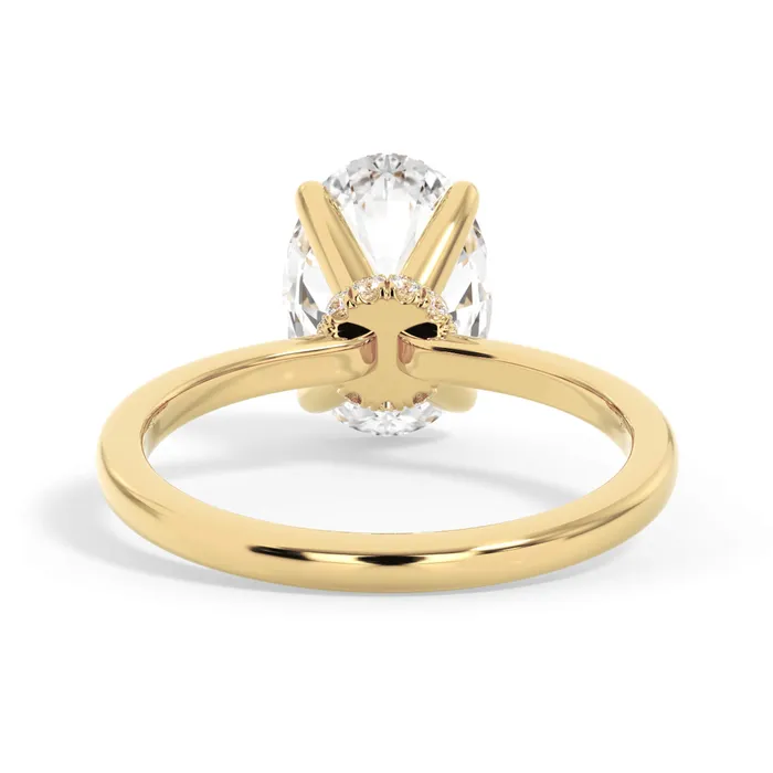 Rings deBebians Under Halo Diamond Wrap Engagement Ring Yellow Gold Wrap