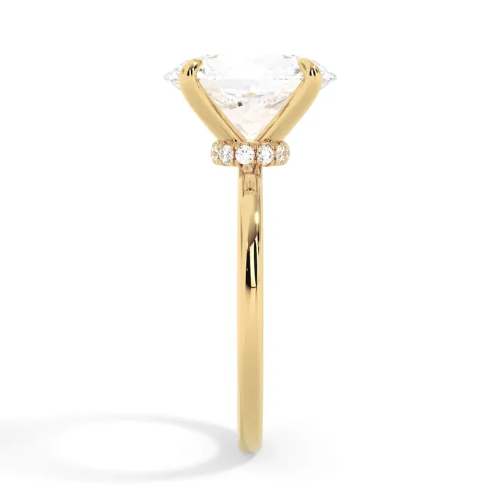 Rings deBebians Under Halo Diamond Wrap Engagement Ring Yellow Gold Wrap